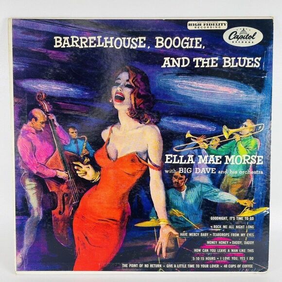 Ella Mae Morse Barrelhouse Boogie And The Blues Vinyl Record T513 Jazz Blues - Picture 1 of 12